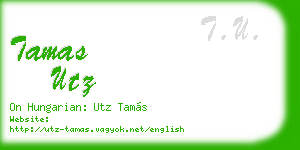 tamas utz business card